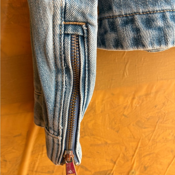 Lauren Ralph Lauren Bryton Denim Moto Denim Jean Jacket Size 14W - Picture 10 of 14